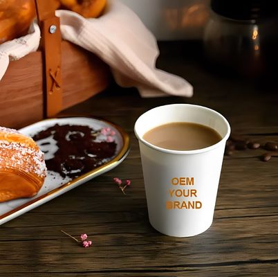 100% Compostable Single Wall Paper Cup 4oz 125ml Plastik Bebas Piala Kertas