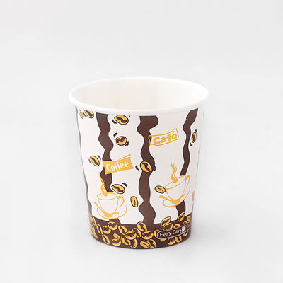 6oz 180ml Single Wall Paper Hot Cups PE dilapisi 72mm