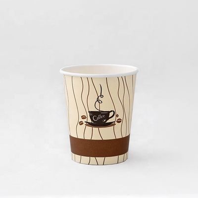 7.5oz 230ml Logo Paper Cups Biodegradable Personalized Takeaway Coffee Cups