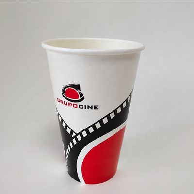 Minuman Single Wall Paper Cup 22oz 630ml Biodegradable Untuk pergi Cups PE Lapisan