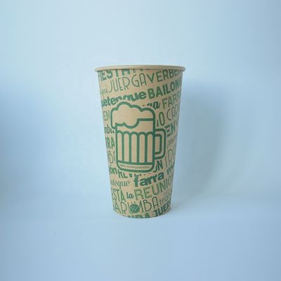 24oz Personalize Paper Cups Single Layer 675ml Custom Paper Cups Dengan Logo
