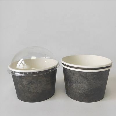 Hot Beverage Paper Bowl In Size 500ml Container untuk dibawa pergi Dengan Tutup Dome
