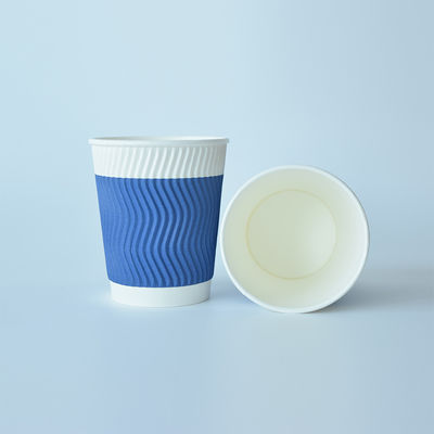 630ml 22oz Ripple Wall Paper Cups Printed Paper Coffee Cups Untuk Minum