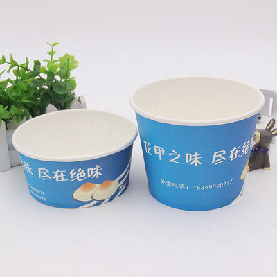 Cold Food Salad Eco Paper Bowl Kraft Bowl 750ml Logo khusus