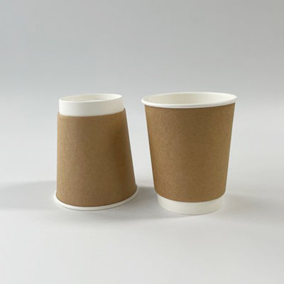 Custom Logo Kraft Paper Ice Cream Cups 16OZ PLA Lapisan Double Wall Paper Cups