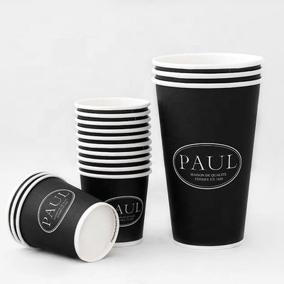 Eco Friendly Print Disposable Cups 20oz 600ml Paper Coffee Cups Dengan Logo