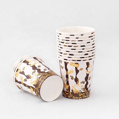 Disposable Single Paper Cup 7.5oz 230ml Double PE Coating Logo Disesuaikan
