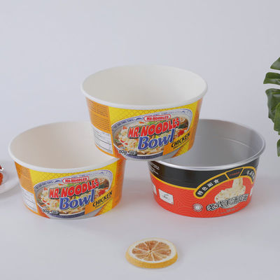 Personalize Printed Cardboard Bowls 860ml Salad Bowl Salad Bowl Kraft PLA Dilapisi