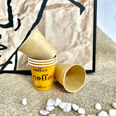 Disposable 6oz Plastik Bebas Plastik Dilapisi Single Paper Cup 430ml Logo yang Dapat Disesuaikan