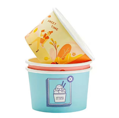 120 ml besar kertas mangkuk putih Kraft salad mangkuk sekali pakai 52mm