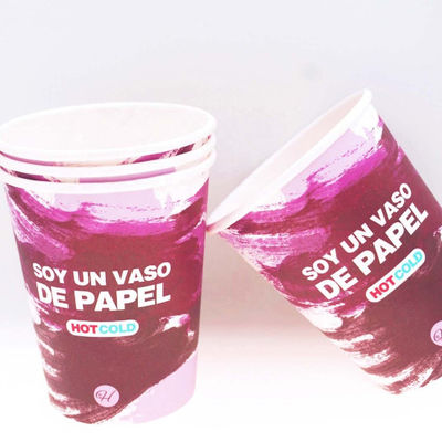 10oz 360ml Single Wall Paper Cup Plastic Free Coated Cola Cups Untuk Minuman Dingin