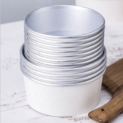 Perak Aluminium Foil Paper Bowl PE PLA Plastik Bebas Lapisan Bentuk Bowl