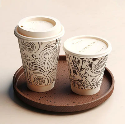 Disesuaikan 32oz 970ml Double PE Single Paper Cup Tahan