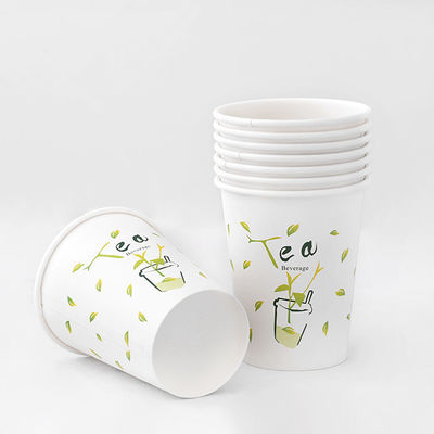 Tidak ada kebocoran Compostable Hot Cups Custom Disposable Coffee 8oz 300ml Eco Hot Cups