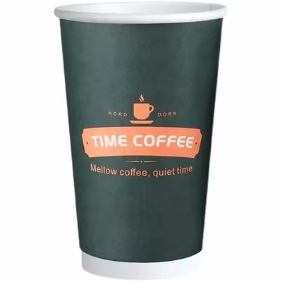 Satu kali pakai 630ml Double Wall Paper Cup PLA dilapisi 22oz Minum Piala Kertas