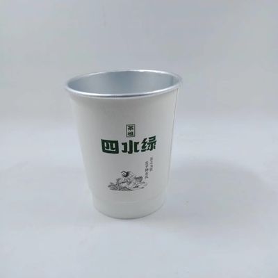 Cup Paper Aluminium sekali pakai 125ml Double Wall PE Coated Untuk Minum Panas