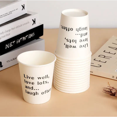 230ml 8.5oz Single Wall Paper Cup PE Lapisan Satu kali pakai Cup Paper