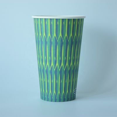 Disposable 12oz 430ml Single Paper Cup Pla Lapisan ramah lingkungan